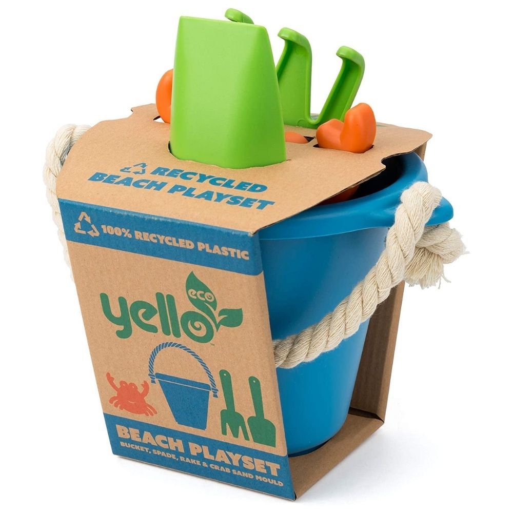 Wholesale 12pcs Yello Recycled Beach Set 4PC
